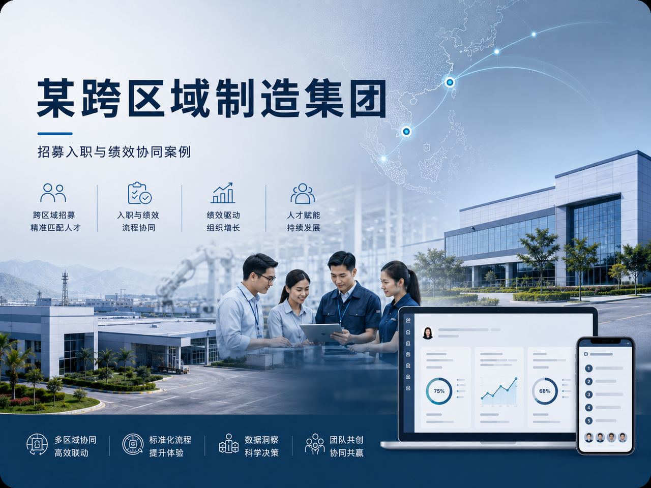 某跨区域制造集团客户案例视觉图